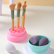 BrushNest makeup brush rack use detail